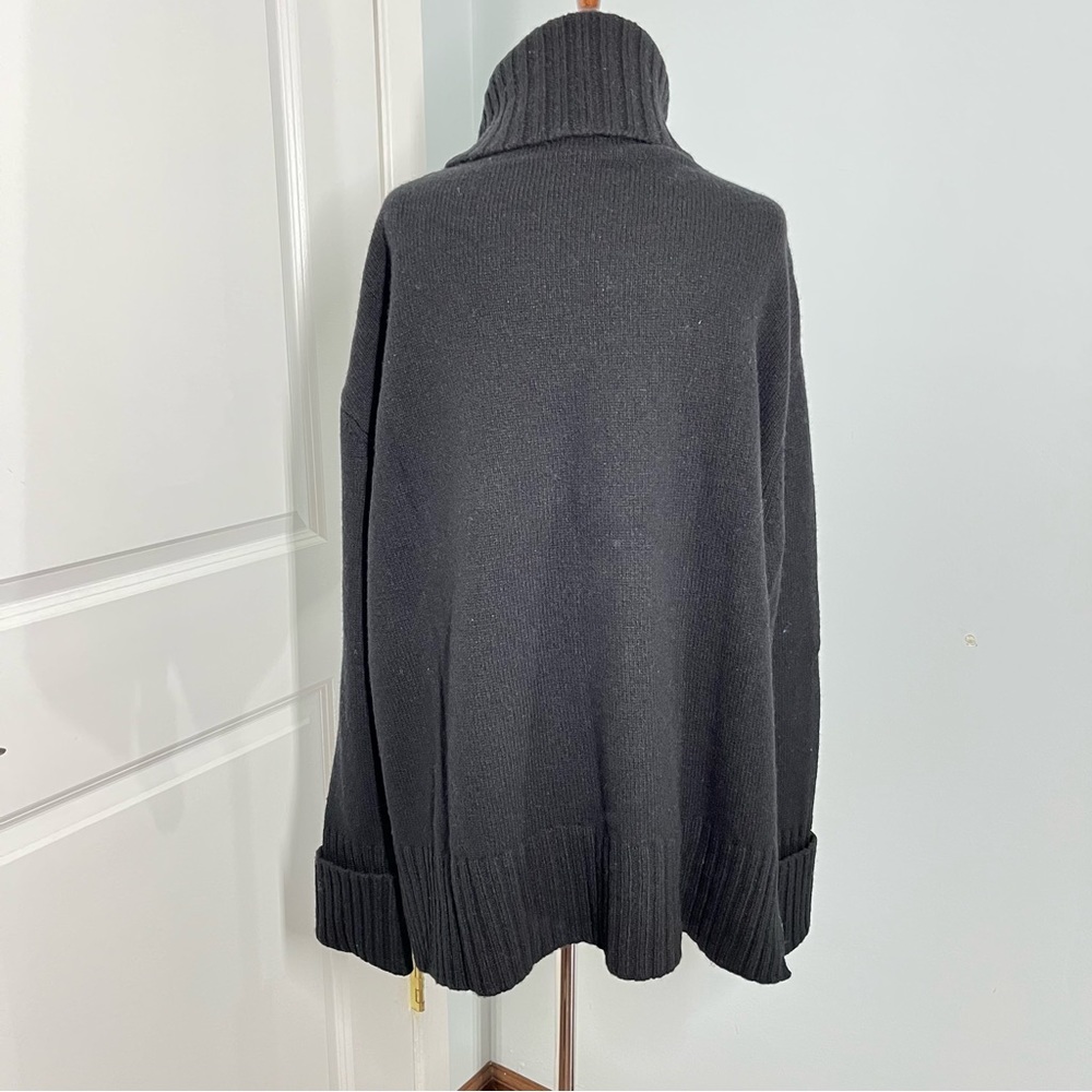 Anthropology Moth black wool blend oversized sweater size S - Picture 10 of 12